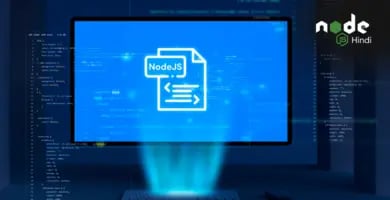 Node JS - Hindi Thumbnail